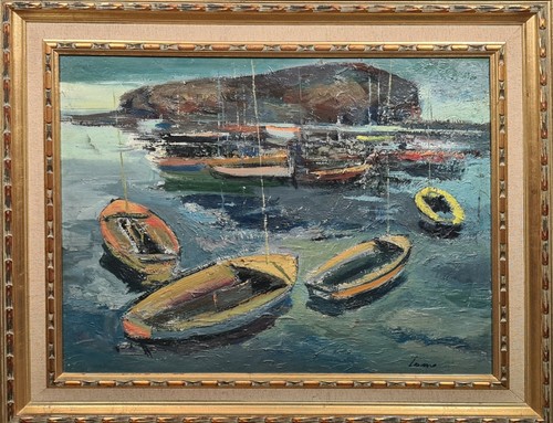 Paysage avec bateaux josé m - bateaux.,