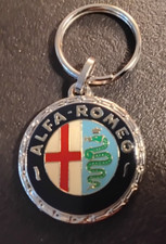 Authentic Alfa Romeo Enameled Stainless Metal Car Keychain (C2)