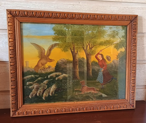 Ancien tableau huile art - ancien,