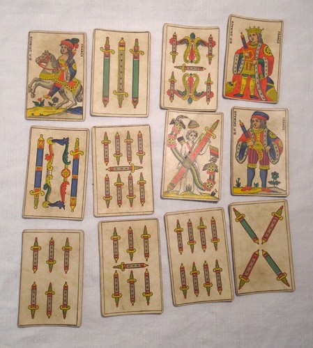 Ancien jeu carte aluette - de,