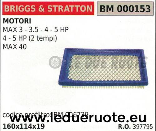 397795 filtre air moteur - 397795,