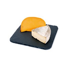 La table en fête lot de 6 Assiettes carrée en ARDOISE naturelle 22,7 X 22,7 cm