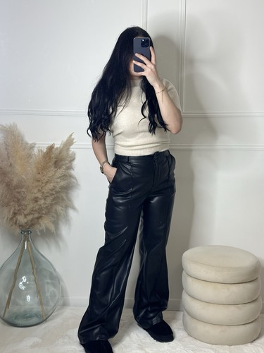Pantalon cuir femme - cuir,