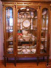 Antique French Louis XIV  Carved Gilt Wood wooden Vitrine/curio/china cabinet