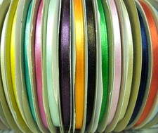 Haut Qualité Ruban Satin ,6MM ,Couleurs Assorties, 100M / Rouleau