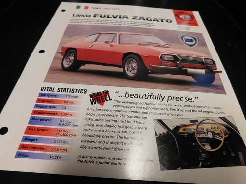 1965 1973 lancia fulvia zagato - 1965-1973,