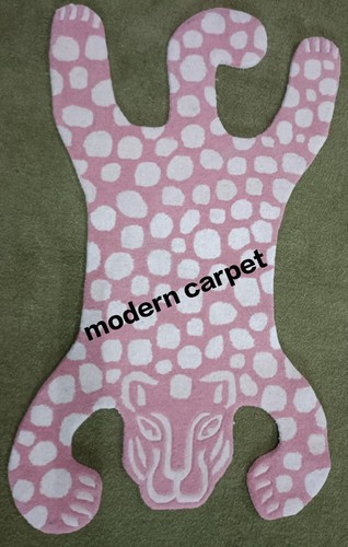 Tapis léopard 3x5 pieds - , fait