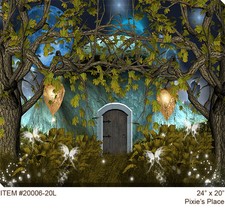 Outdoor Safe Print Art Canvas LED Lighted w Timer Pixie's Place 20006 In/Outdoor