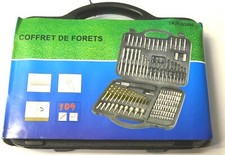 COFFRET DE FORET EMBOUT VISSEUSE NEUF BATTERIE DE 109 PIECES TOURNEVIS PERCEUSE