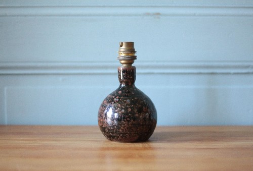 Lampe grès signé - , baudat