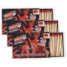 PROF Lot de 3 Boîtes de 240 Allumettes, Longueur 4,7 cm, 720 Cooking Matches,...