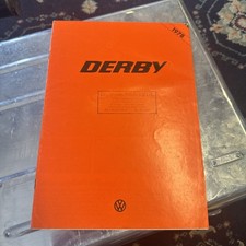 VOLKSWAGEN DERBY SALES BROCHURE 1978 from city motors 