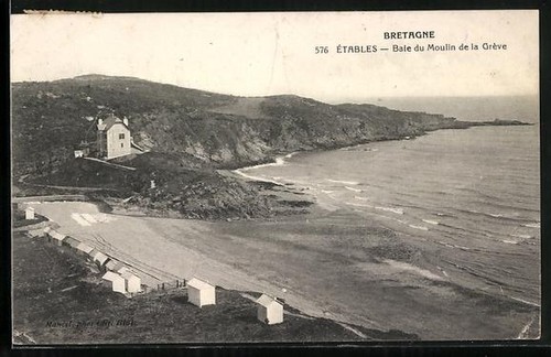 Cpa étables baie moulin - Étables,,