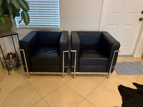 Set chairs lc2 corbusier - 2,