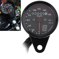 Motorcycle Speedometer With Gear Display LED Backlight Universal 12V Motorbike