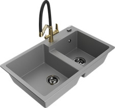 Évier double en granit Mexen