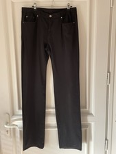Pantalon Noir VERSACE COLLECTION Homme Made In Italie Coupe Droite Elegante.