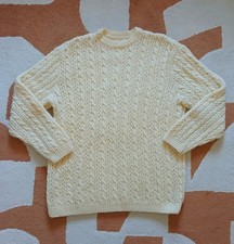 Pull irlandais écru à