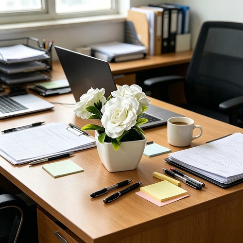 Plante rose artificielle 3 - plante,