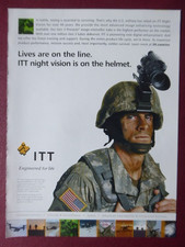 3/2008 PUB ITT NIGHT VISION GEN 3 PINNACLE NIGHT VISION US ARMY ORIGINAL AD