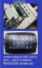 500, 500X, 500L Jeep Renegade & Compas RADIO UNLOCK CODE 5 MINUTE DELIVERY