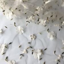 Fleur Fille Robe 3D Broderie