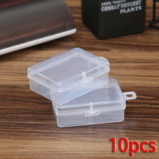 10 Pièces / Set Plastique Transparent Petit Boite Conteneurs Rangement Neuf