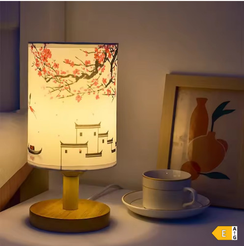 Lampe chevet thème japon - chevet,