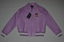 Authentique Avirex Icon Cuir A1 Veste Aviateur Hommes Violet Tout Neuf Tailles