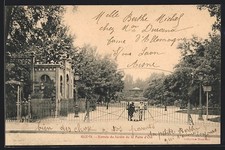 CPA Reims, Entrée du Jardin de la Patte d´Oie 