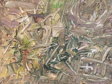 Very Beautiful Abstract Painting Patrick Boudon Gouache On Abstract Wood 1960 Art