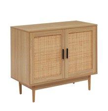 - Amana sideboard oak effect and rattan cane 90cm