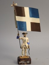 PLOMB- FIGURINE D'ARTISTE    - PORTE DRAPEAU