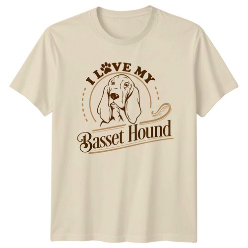 Shirt love basset hound - t-shirt, i