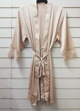 LADIES EX CHAIN STORE BEIGE/NUDE SATIN DRESSING GOWN ROBE UK SIZES 8-20