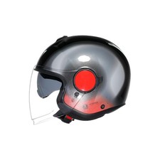 Casque Jet AGV Helmets Eteres Levanto Noir Argent Rouge Taille XS S M L XL XXL