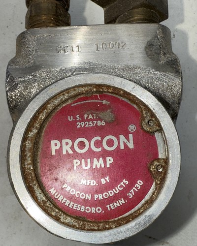 Procon pump stamped - procon, cc11