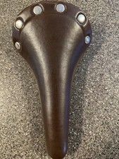 Studded Velo Bicycle Saddle - Brown - VELO Seat Small Tearing On Back See Pics