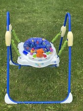 Vintage Fisher Price Deluxe Jumperoo Exerciser Baby Bouncer Snack Tray Activity