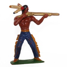 Figurine plastique Astrid guerrier indien 9.5 cm Far West petite casse