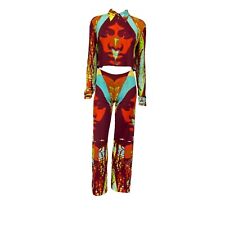 Vintage Jean Paul Gaultier Set Abstract Faces “Acid Trip” Soleil Femme Fuzzi vtg