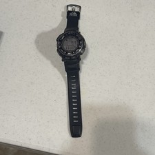 Casio Pro Trek Watch Men Triple Sensor 50mm Black 3258 PRW-2500 Tough Solar 10"