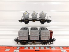 Märklin H0 AC 2x Wagon Transport de Containers DB 4520.1 Bayer 4614.1 À Maison #