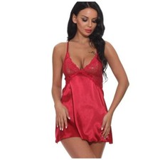 Sexy lingerie sexy women's imitation silk nightgown cute women's home clothes