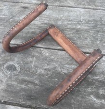 Porte Manteau Serre Livre Jacques Adnet Cuir Gainé Design Vintage Art Deco