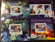 Dolphins /Albert II de Monaco  / Marine Life - 4 S/S Francobolli Timbre MNH** YG