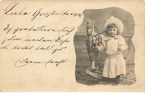 Child photo card girl - -, near
