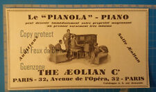 PIANOLA PIANO AEOLIAN PARIS