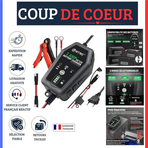 Chargeur batterie voiture - , moto