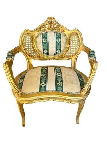 Fauteuil doré style louis - fauteuil, xv